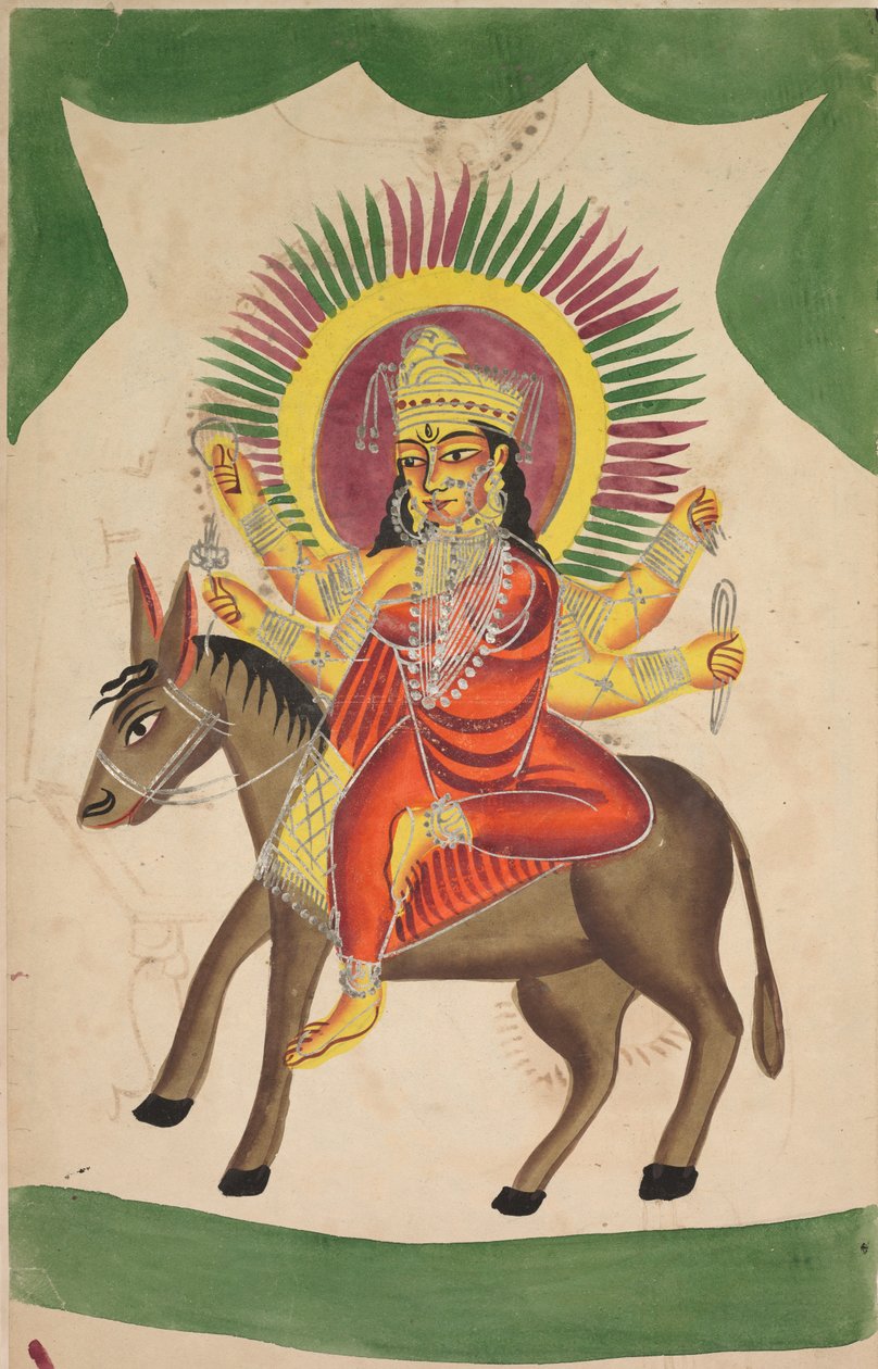 Sheetaladevi: Die Pockengöttin, 1800er von Unbekannt