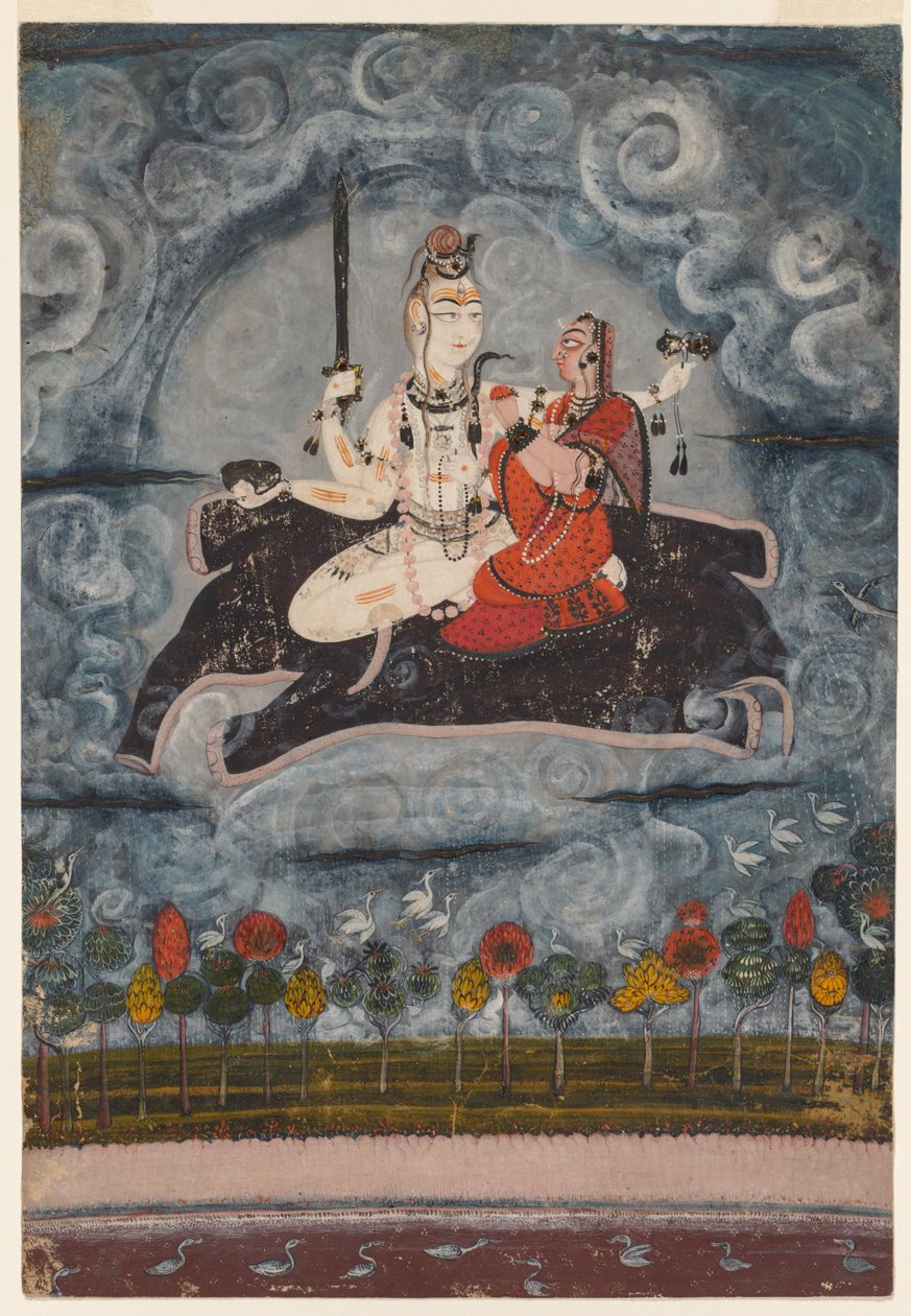 Shiva und Devi auf Gajasuras Haut von Unbekannt