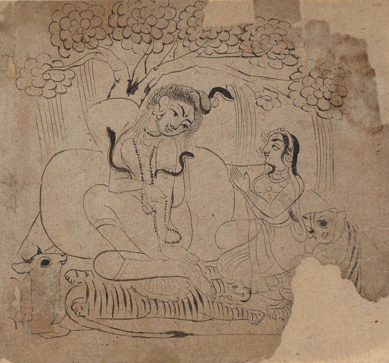 Shiva und Parvati (19. Jahrhundert) von Unbekannt