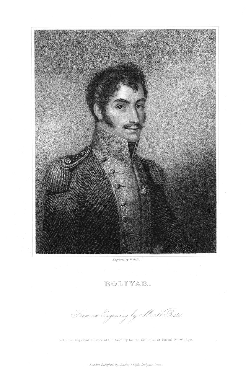 Simon Bolivar, südamerikanischer Revolutionär, 19. Jahrhundert von Unbekannt