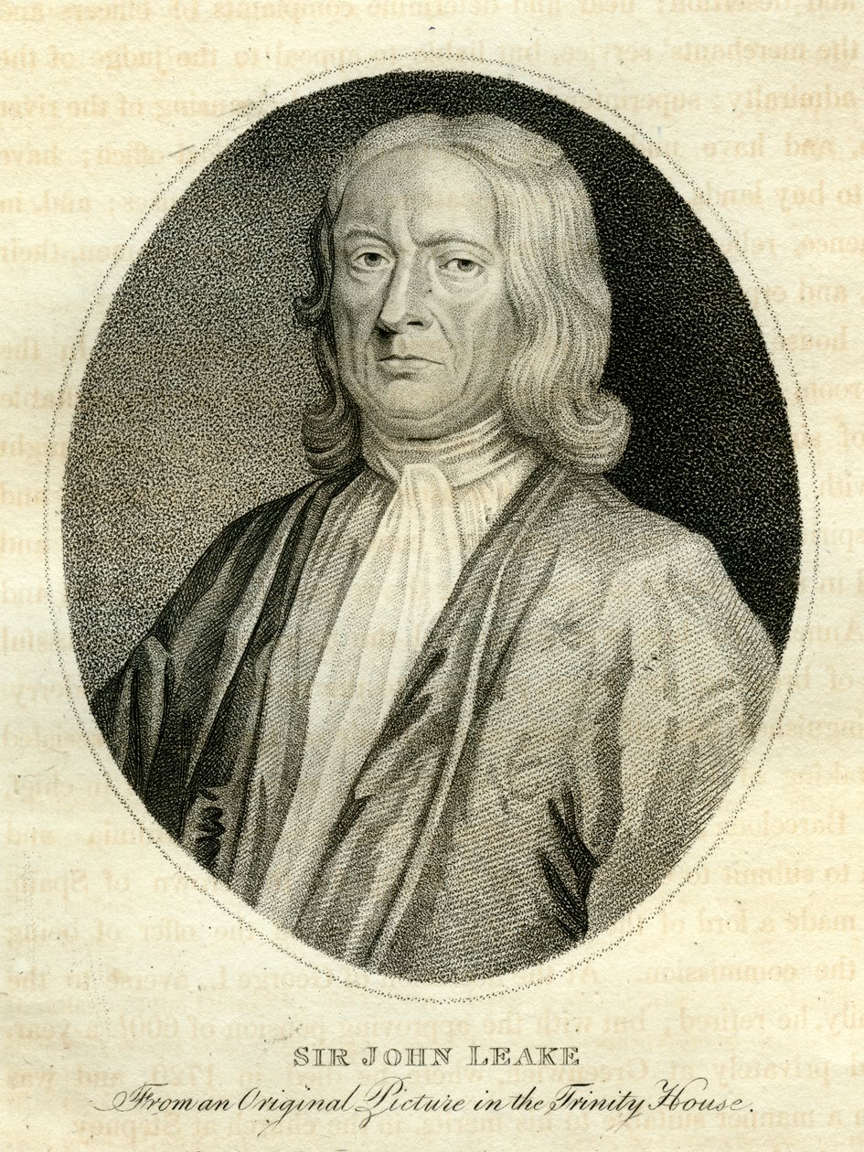 Sir John Leake, britischer Admiral, 18. Jahrhundert von Unbekannt