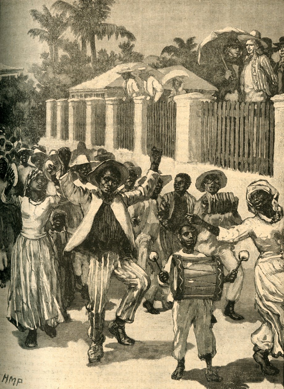 Fest zur Sklavenemanzipation in Barbados, ca. 1834 von Unbekannt