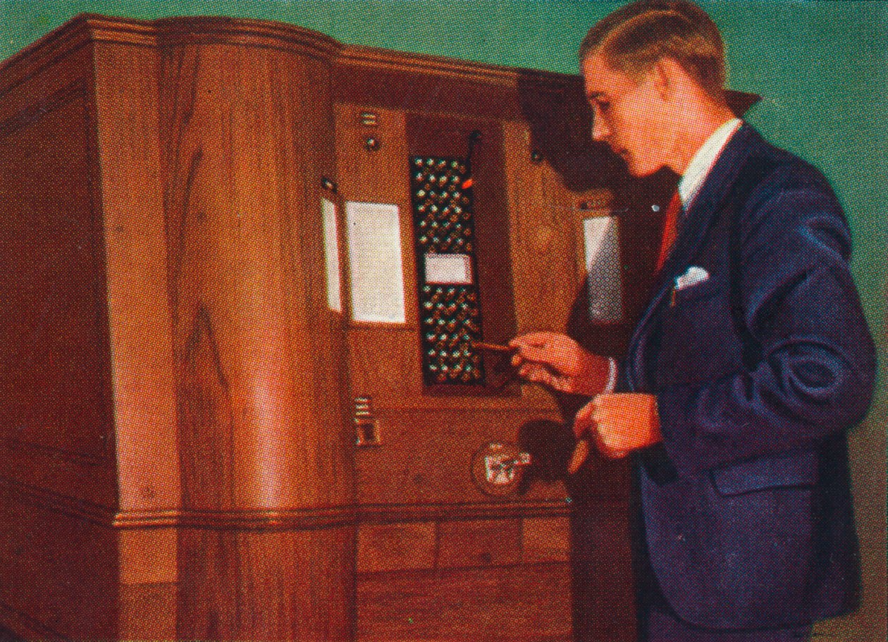 Spielautomat, der Bridge spielt von Unbekannt