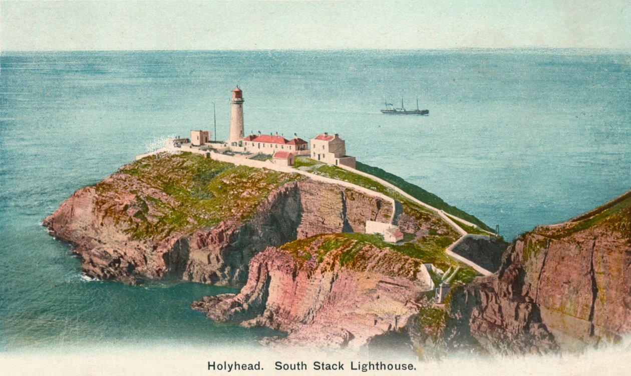 South Stack Leuchtturm, Holyhead, Anglesey, um 1920 von Unbekannt