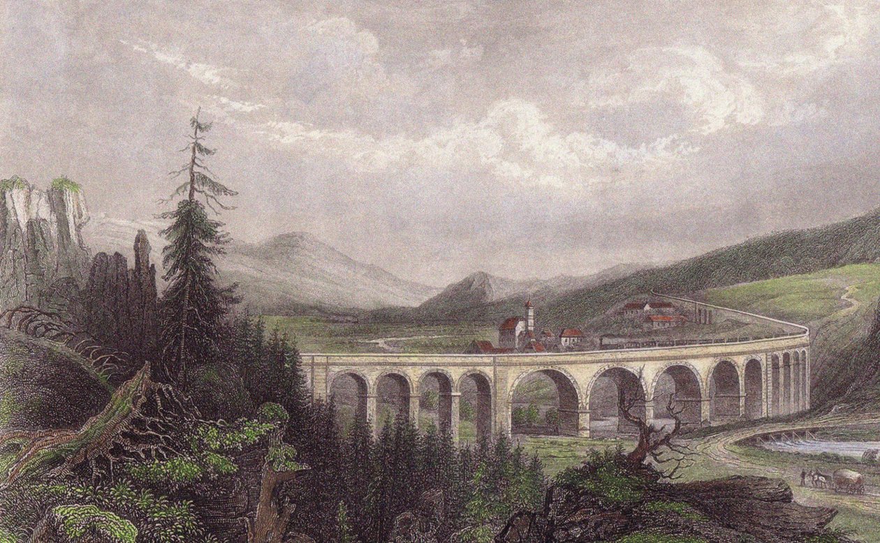 Südbahn. Viadukt Payerbach, Semmering von Unbekannt