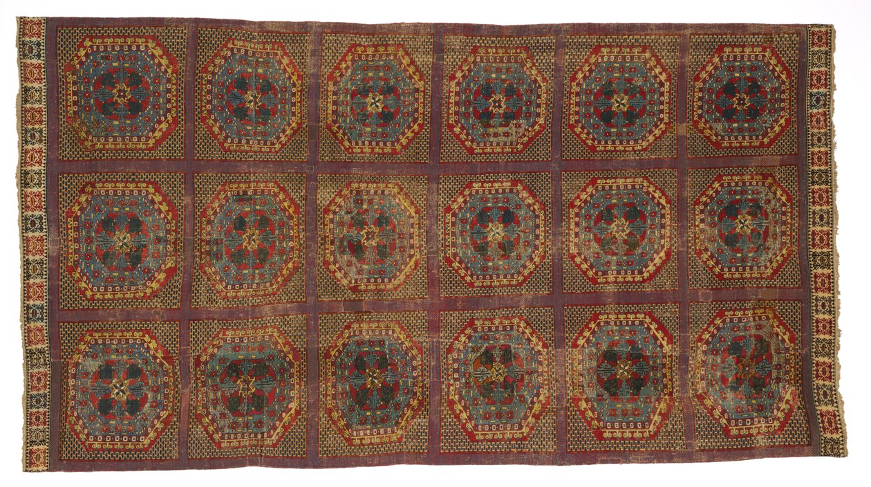 Spanischer Teppich mit türkischem Muster, ca. 1450-1500 von Unbekannt
