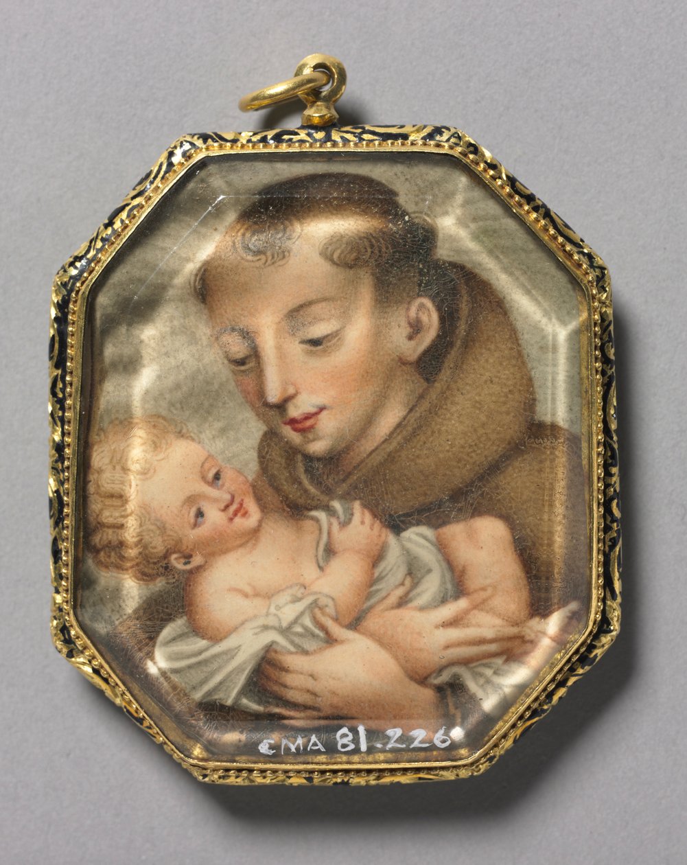 St. Franziskus mit Christuskind verso, um 1660 von Unbekannt