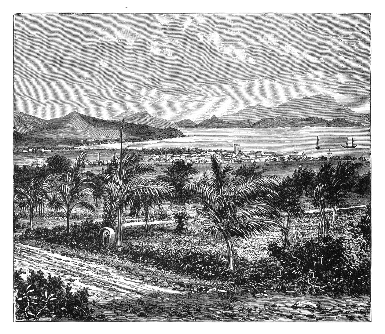 St. Kitts, Blick von Nevis von Unbekannt