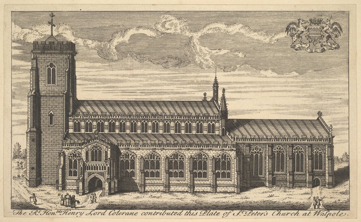 St. Peters Kirche in Walpole, 18. Jahrhundert von Unbekannt