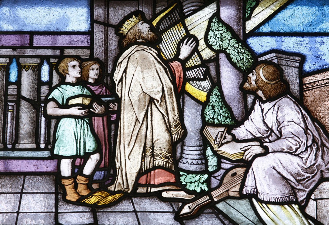 Buntglas: David und Saul, Budapest, Ungarn von Unbekannt