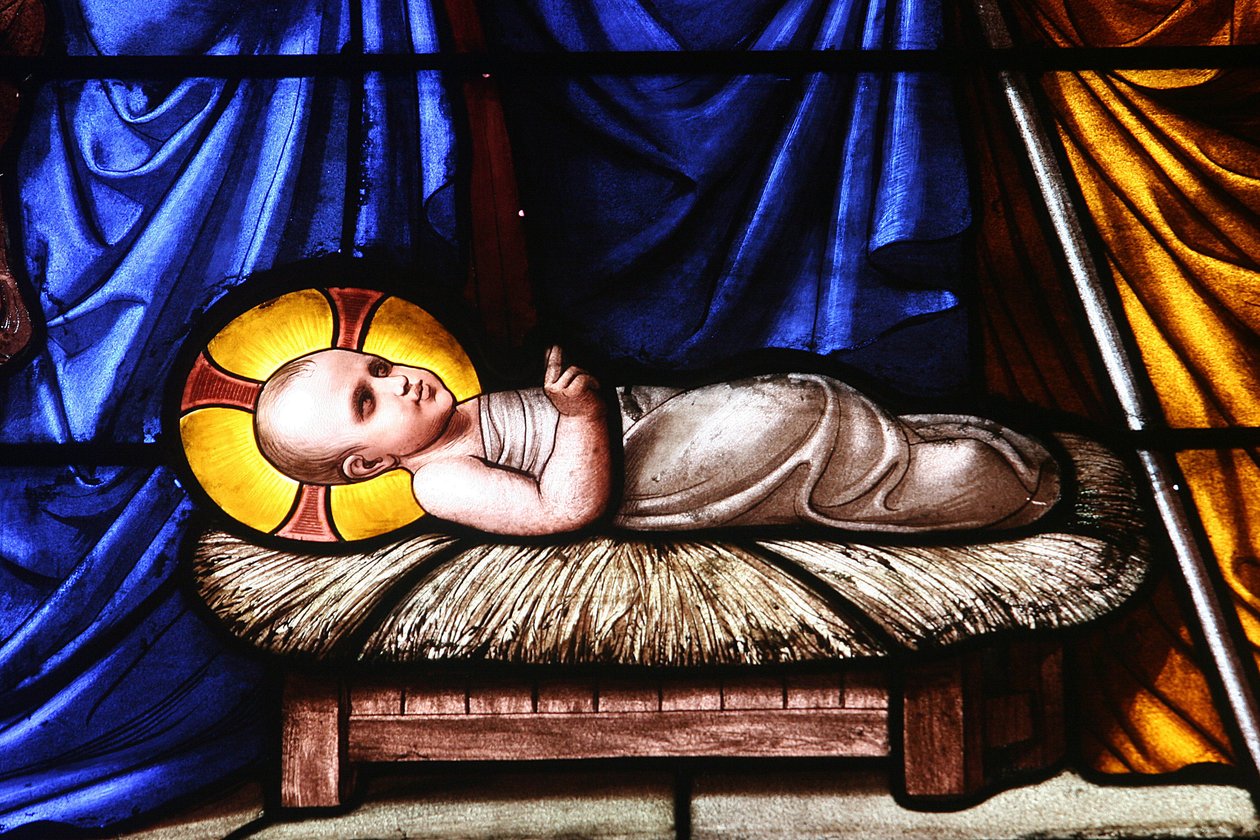 Glasfenster: Geburt Christi, Genf, Schweiz von Unbekannt