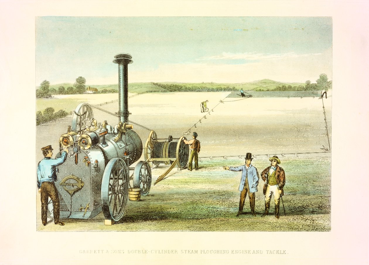 Dampfpflug, ca. 1860 von Unbekannt