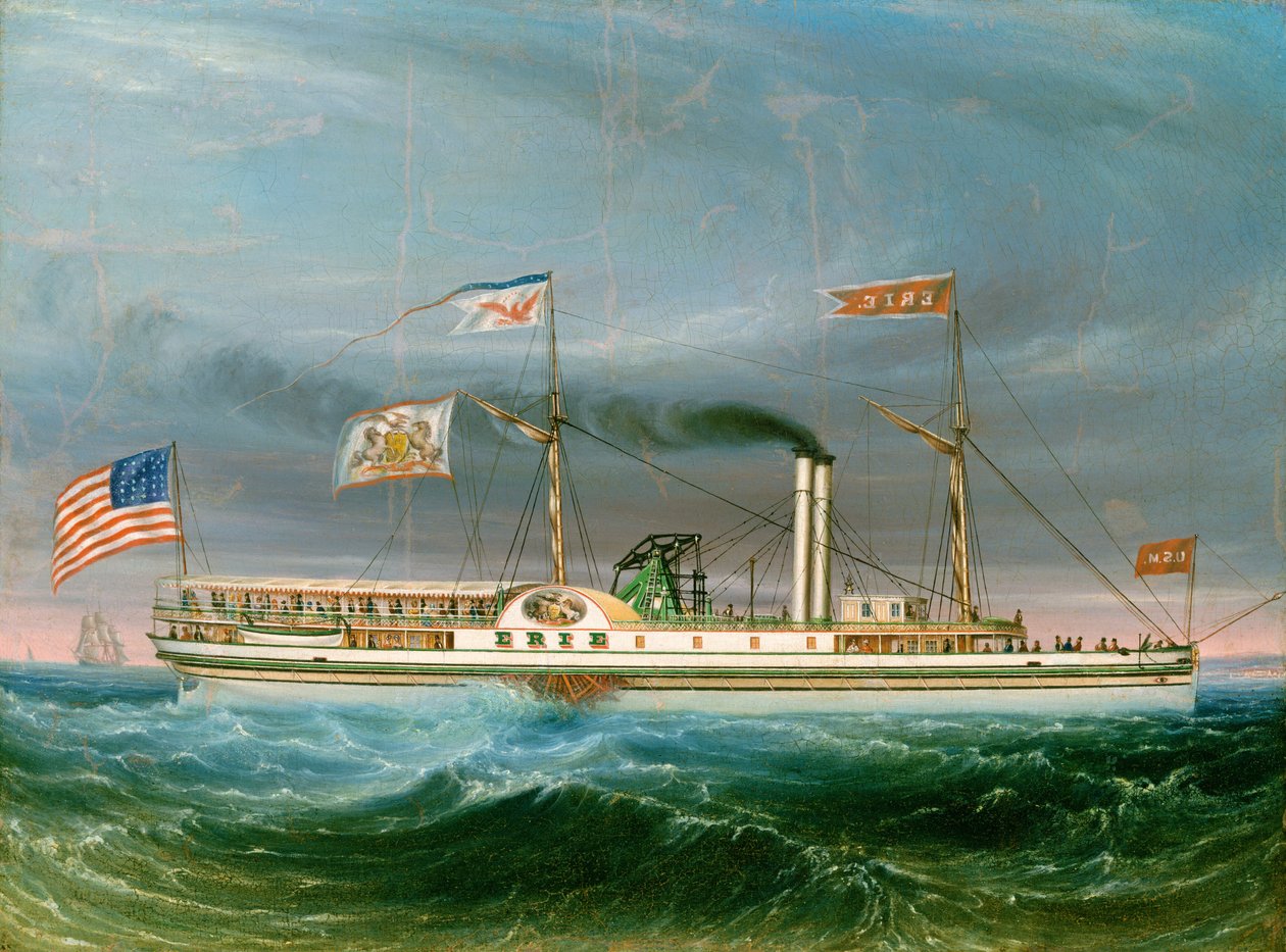 Dampfschiff Erie, wahrscheinlich 1837 von Unbekannt