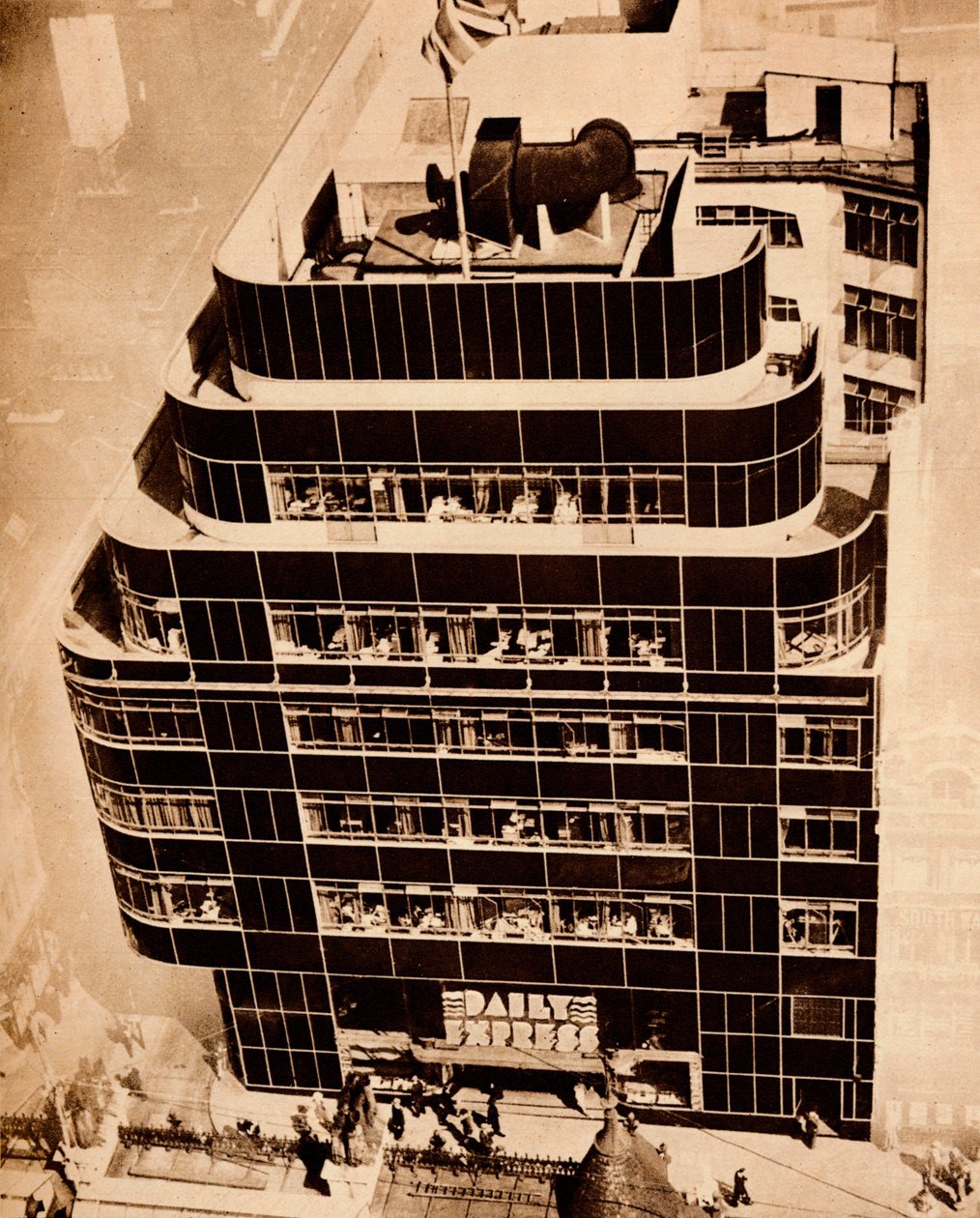 Stahl, Beton und Glas, machen moderne Gebäude, 1935 von Unbekannt