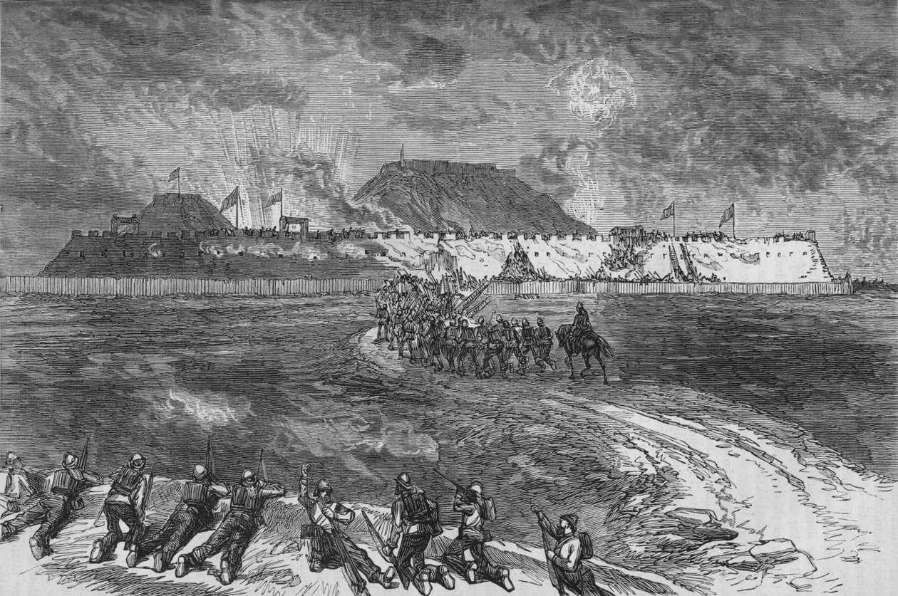 Sturm auf die Takoo-Forts, ca. 1880 von Unbekannt