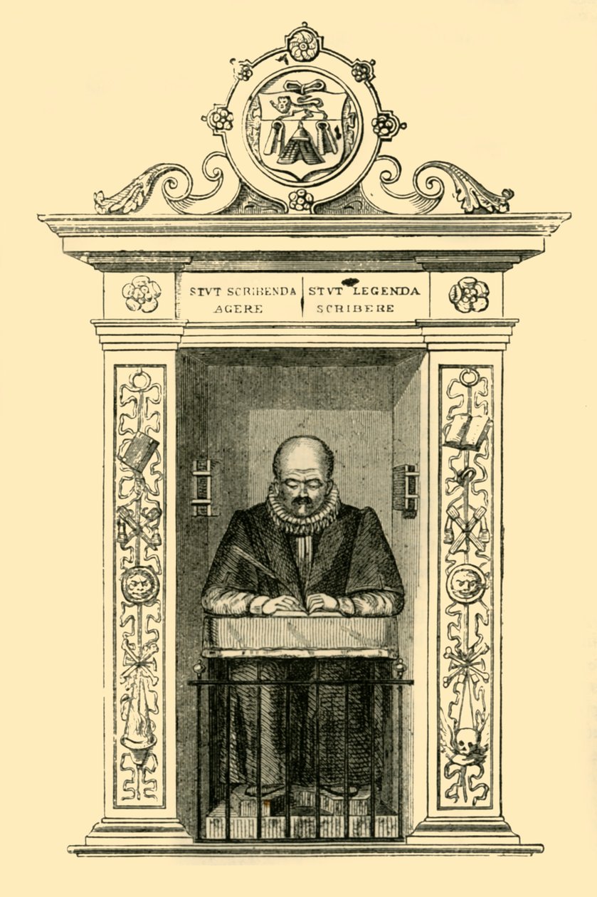Stows Monument in St. Andrew Undershaft, ca. 1872 von Unbekannt