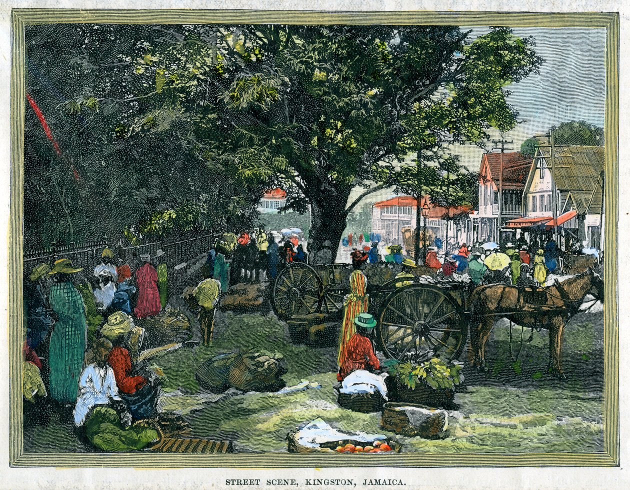 Straßenszene, Kingston, Jamaika, ca. 1880 von Unbekannt