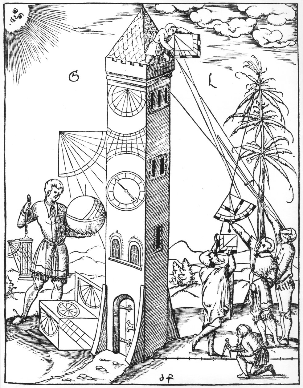 Vermessung und Zeitmessung, 1551 von Unbekannt