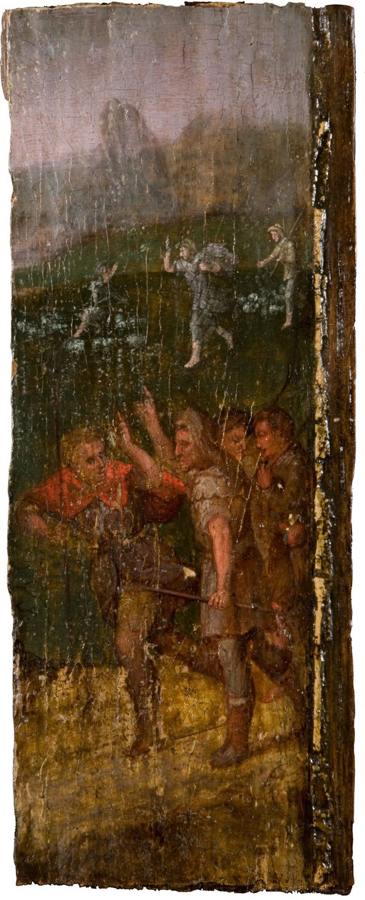 Der Engel erscheint den Hirten im Hintergrund, 1600 von Unbekannt