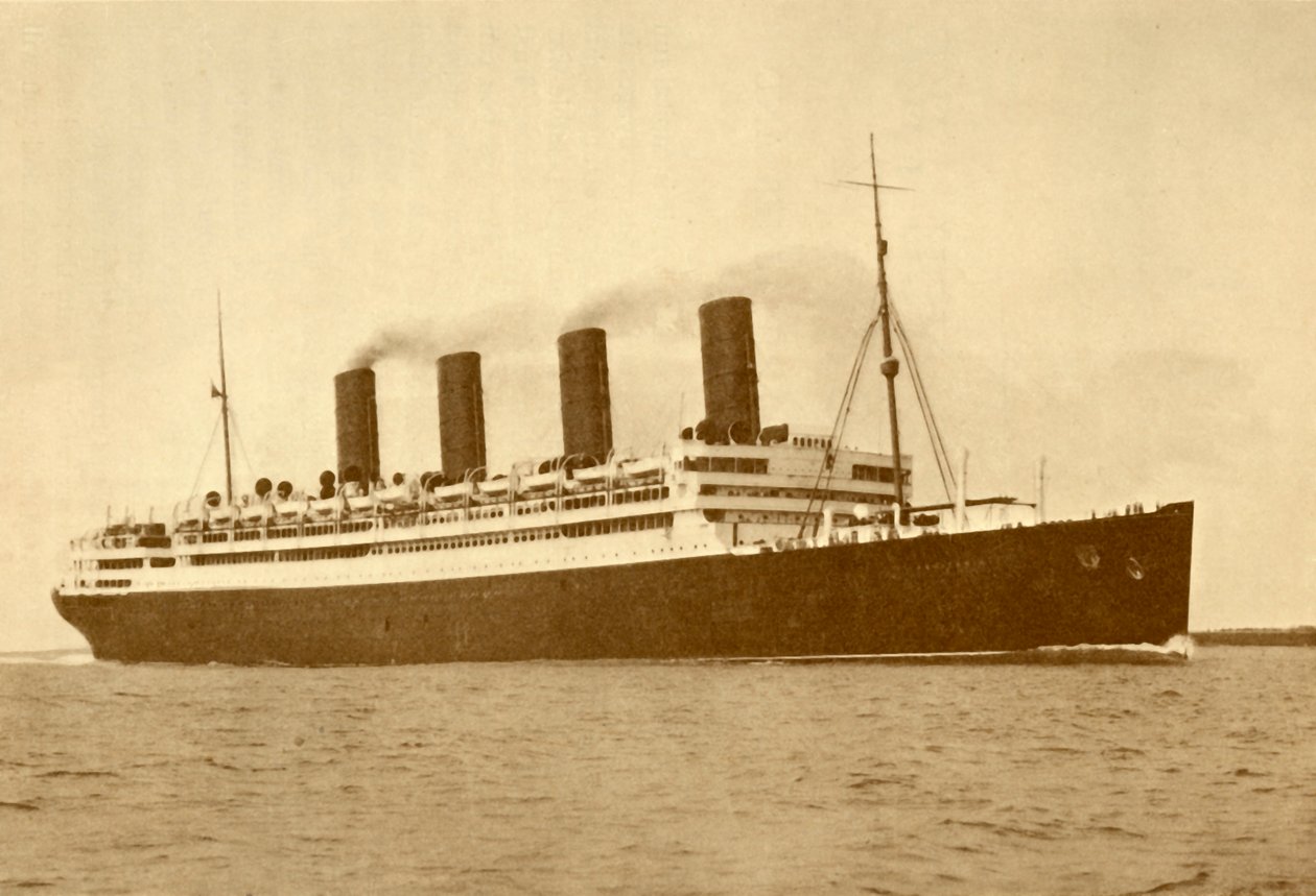 Die Aquitania Cunard Line, 45.647 Tonnen, um 1930 von Unbekannt