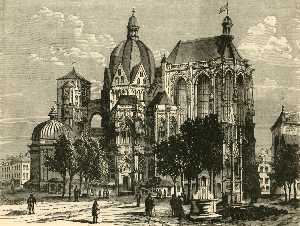 Die Basilika von Aachen oder Aix-La-Chapelle, 1890 von Unbekannt
