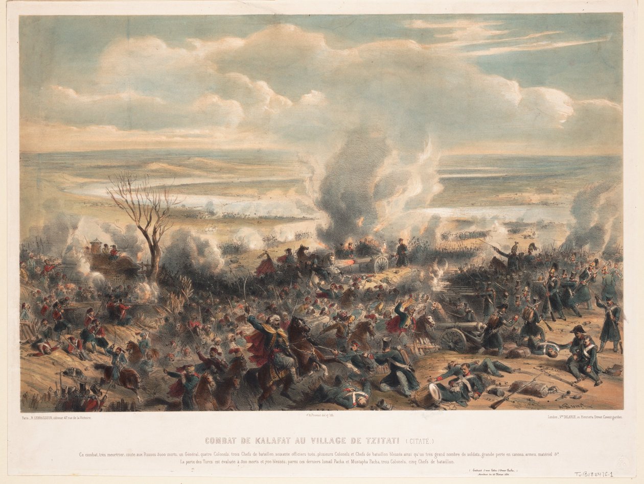 Die Schlacht von Calafat am Januar 1854, 1854 von Unbekannt