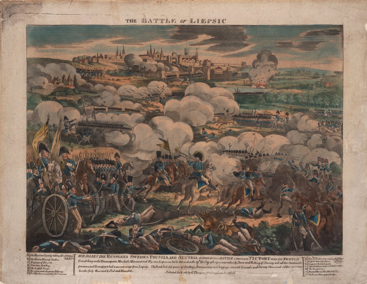 Die Schlacht von Leipzig von Unbekannt