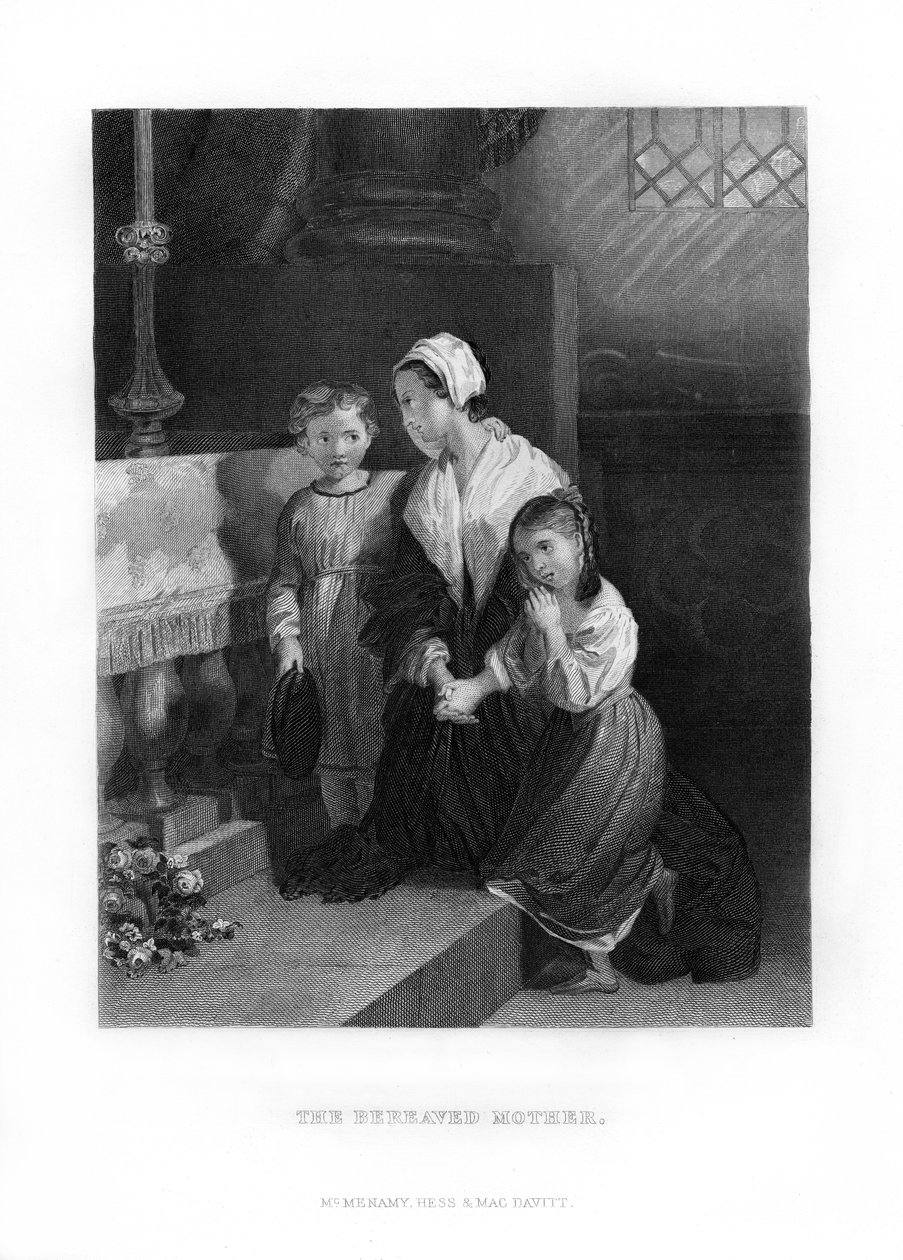 Die trauernde Mutter, 1872 von Unbekannt
