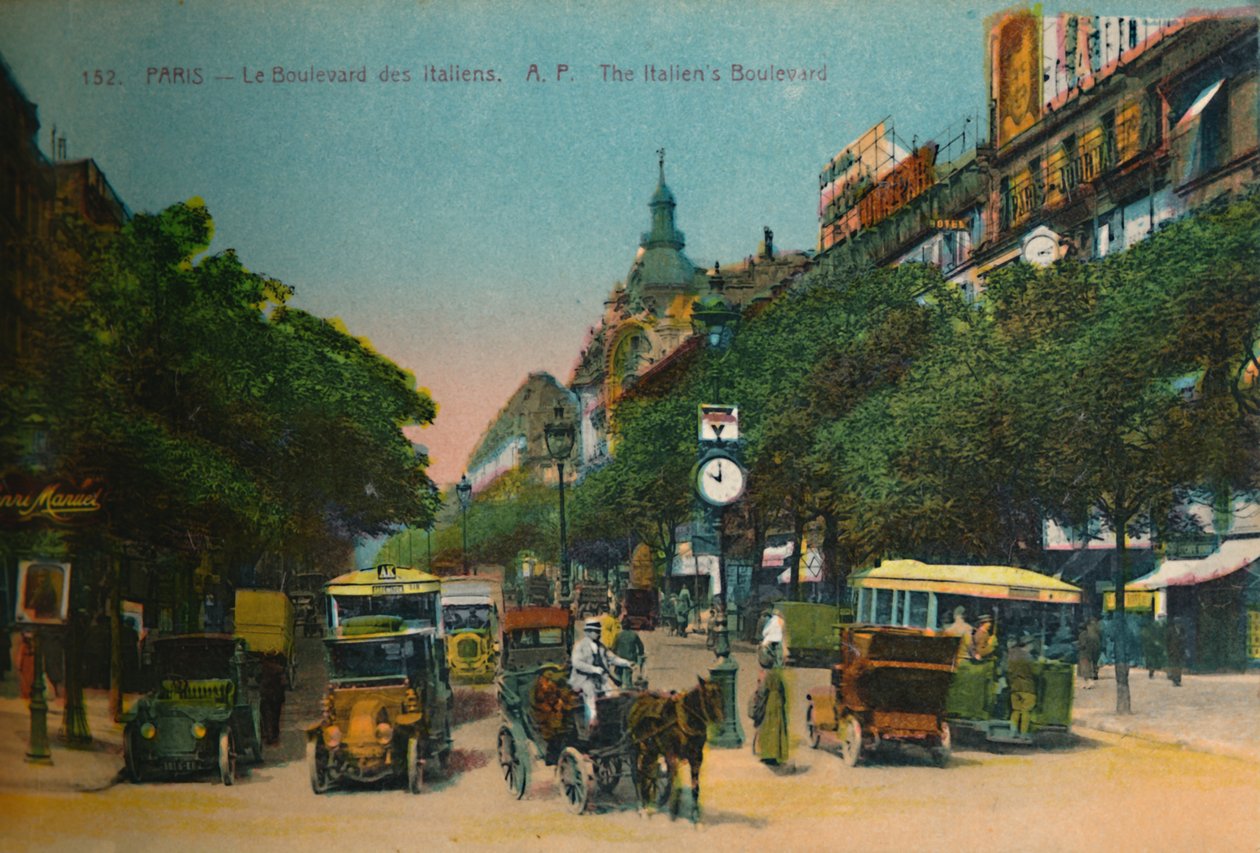 Der Boulevard des Italiens, Paris von Unbekannt