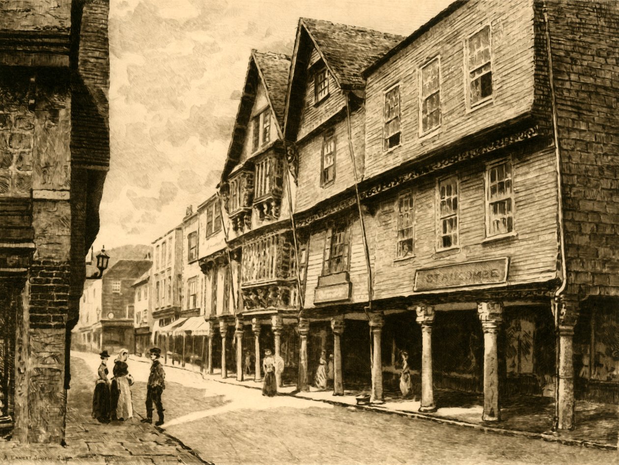 The Butterwalk, Dartmouth, 1898 von Unbekannt