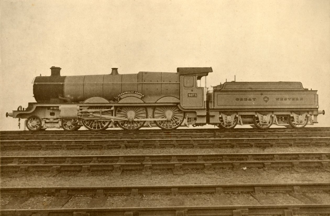 Die Caerphilly Castle 4-6-0, Great Western Railway, 1930 von Unbekannt
