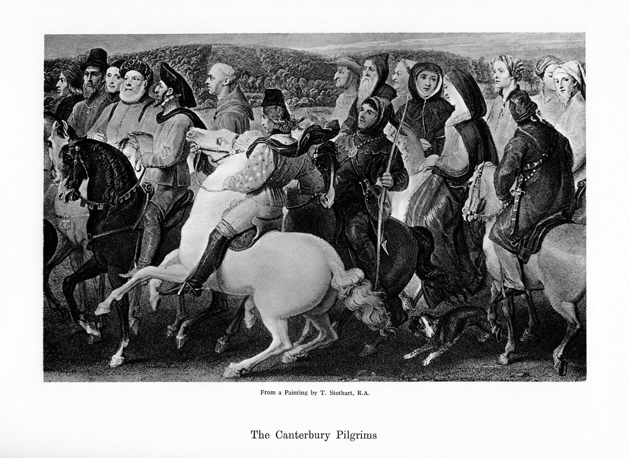Die Canterbury-Pilger, 19. Jahrhundert von Unbekannt