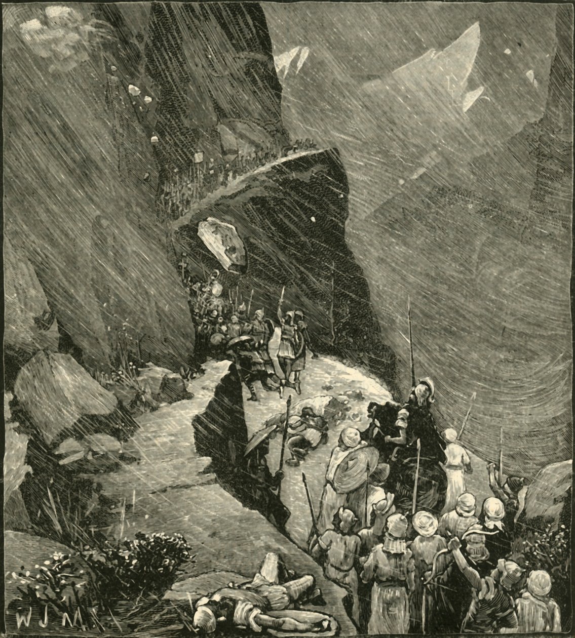 Die Karthager überqueren die Alpen, 1890 von Unbekannt