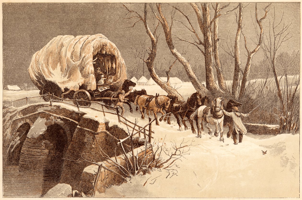 Der Weihnachtswagen, 1866 von Unbekannt