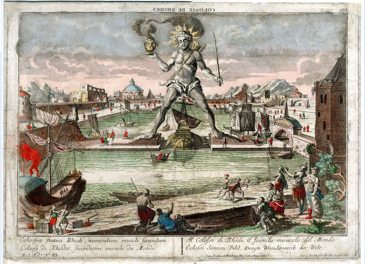 Der Koloss von Rhodos, 1760 von Unbekannt