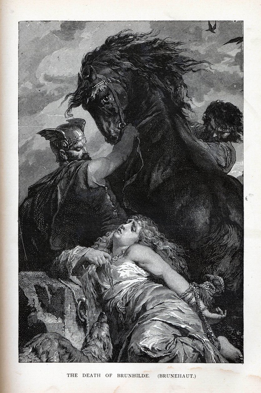 Der Tod von Brunhilde, Brunehaut, 1882 von Unbekannt