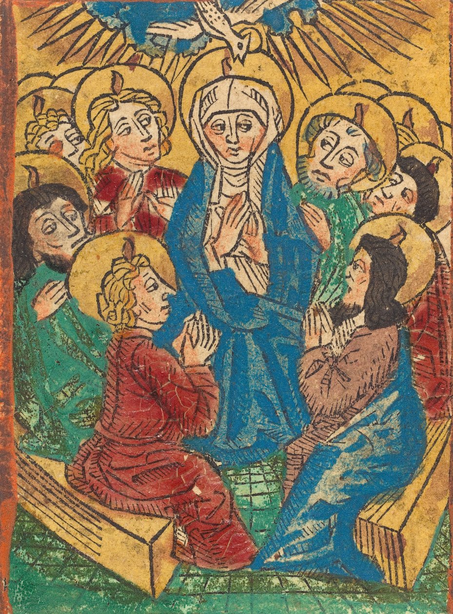 Der Abstieg des Heiligen Geistes, ca. 1490 von Unbekannt