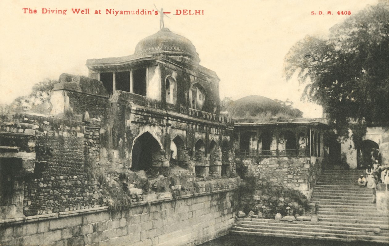 Der Tauchbrunnen bei Niyamudddins - Delhi von Unbekannt