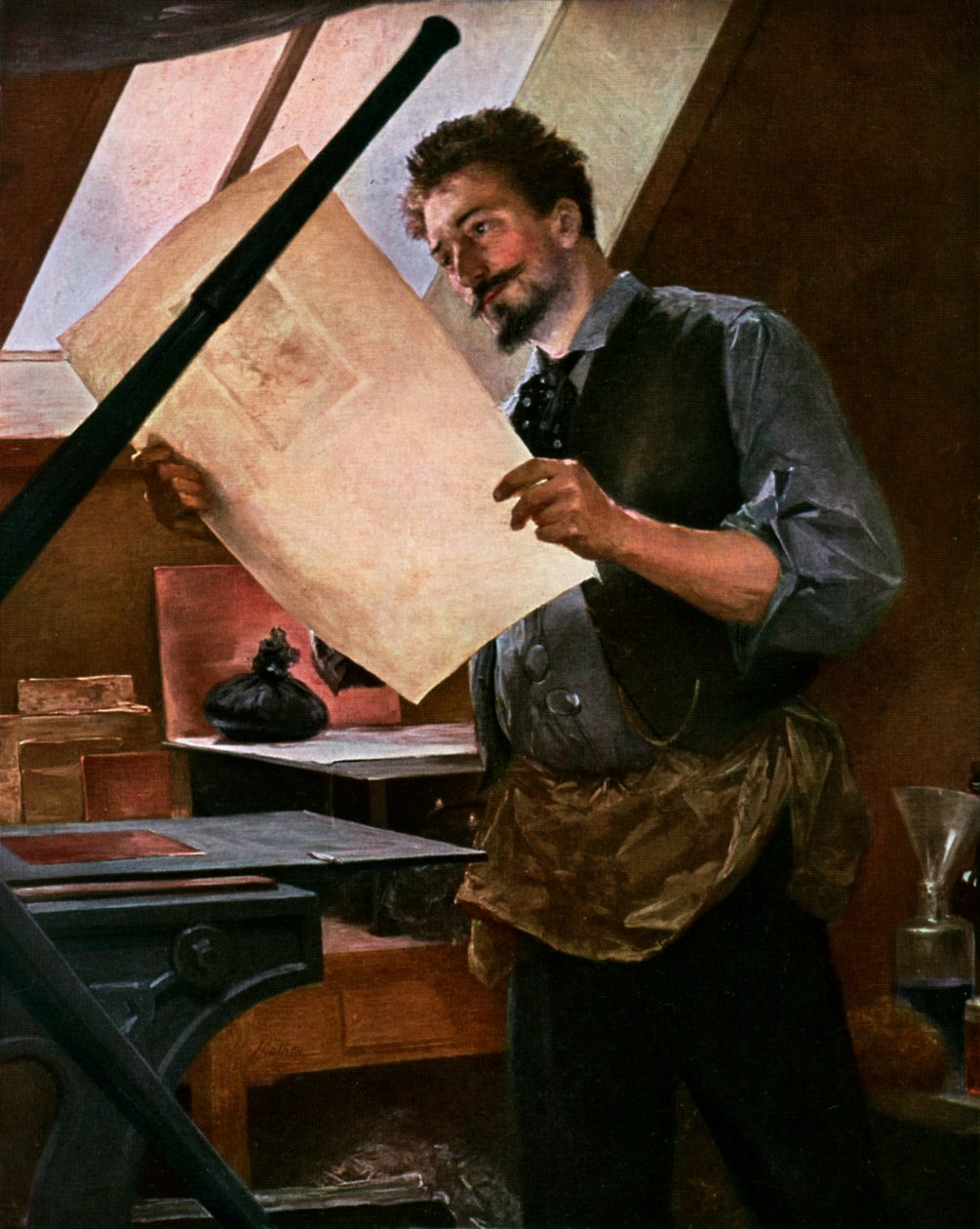 Der Graveur, 1911-1912 von Unbekannt