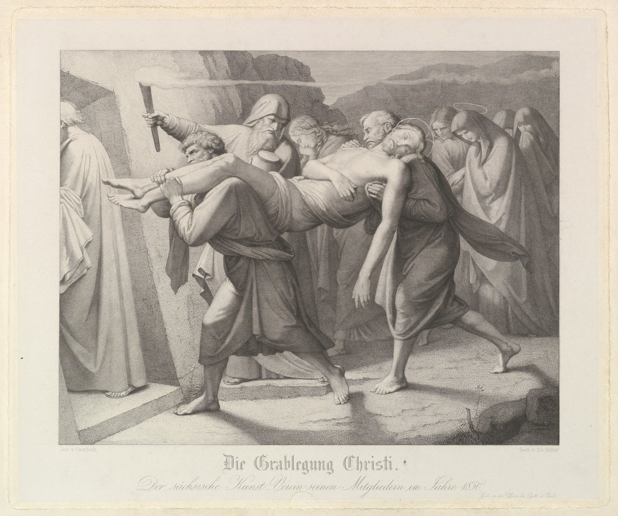 Die Grablegung, 1850 von Unbekannt