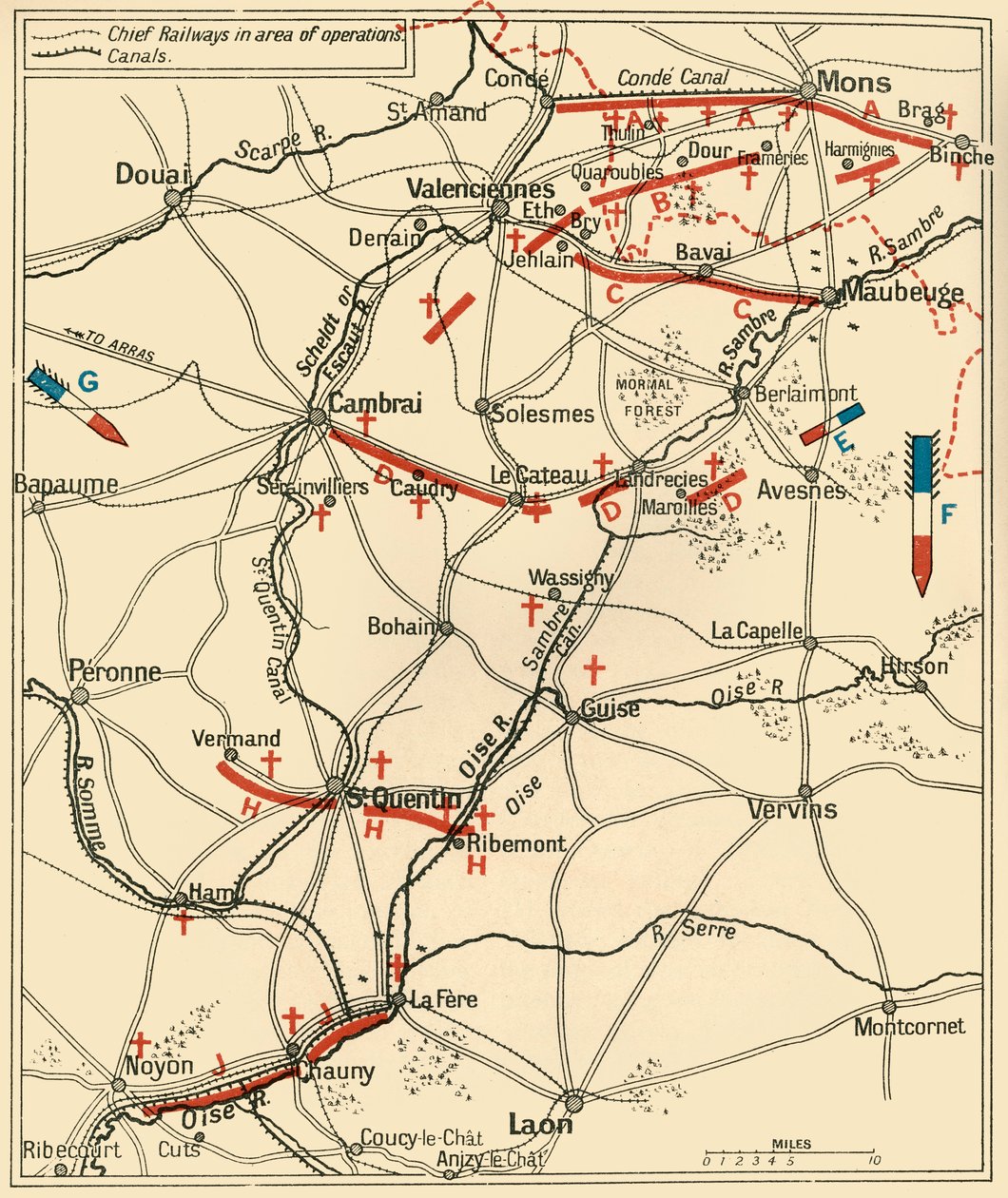 Die erste Phase des großen Rückzugs...1914, ca. 1920 von Unbekannt