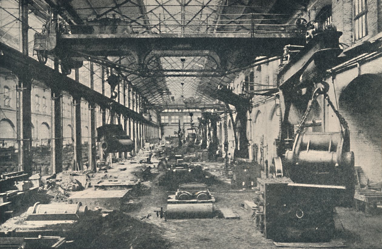 Die Gießerei in den Swindon-Werken, um 1917 von Unbekannt