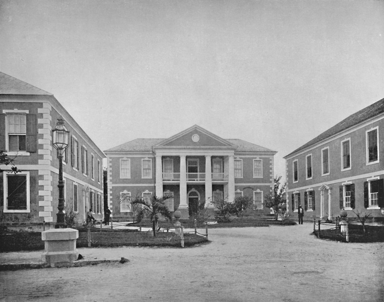 Die Regierungsgebäude in Nassau von Unbekannt