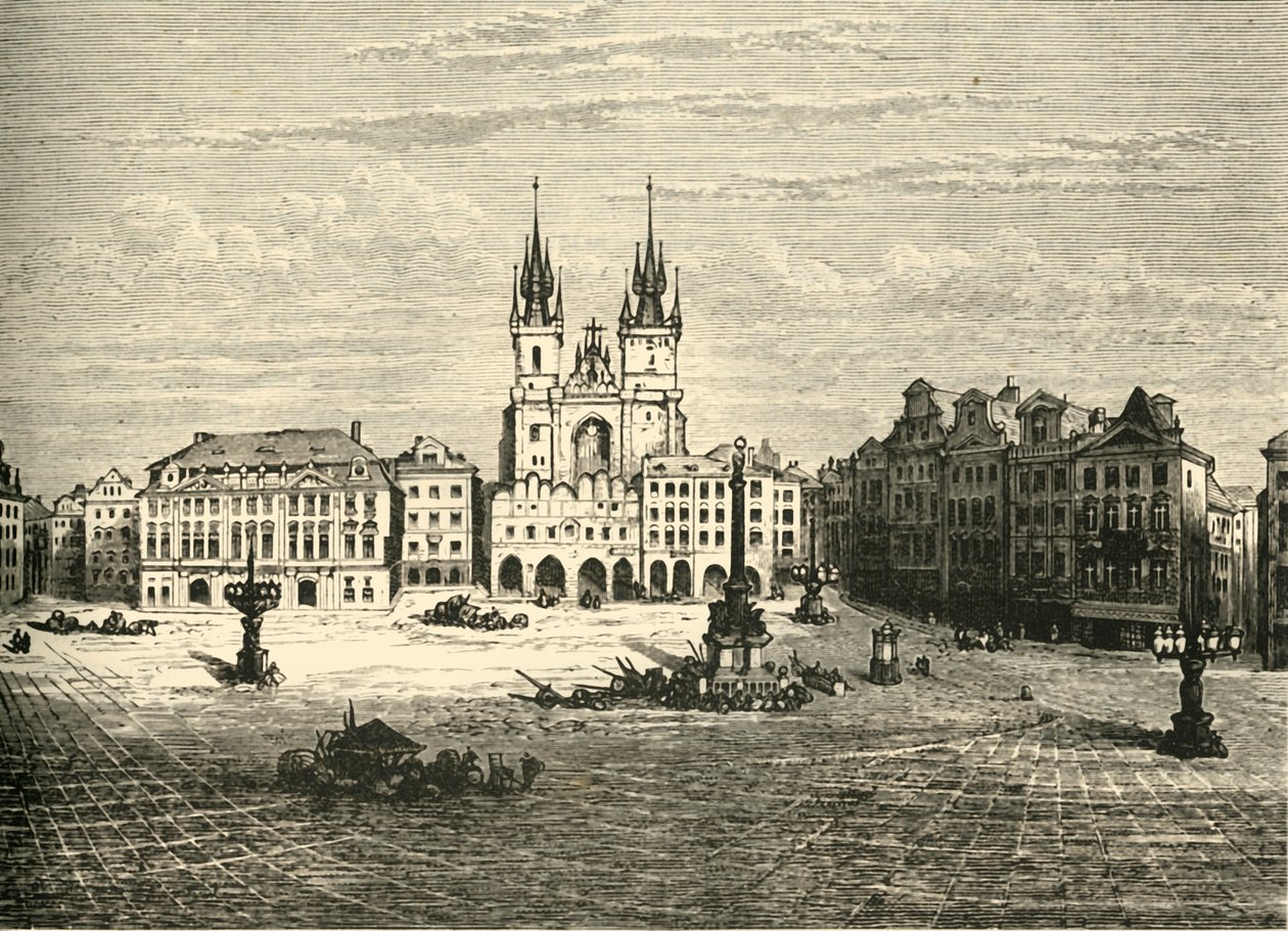 Der Große Platz, Prag, 1890 von Unbekannt
