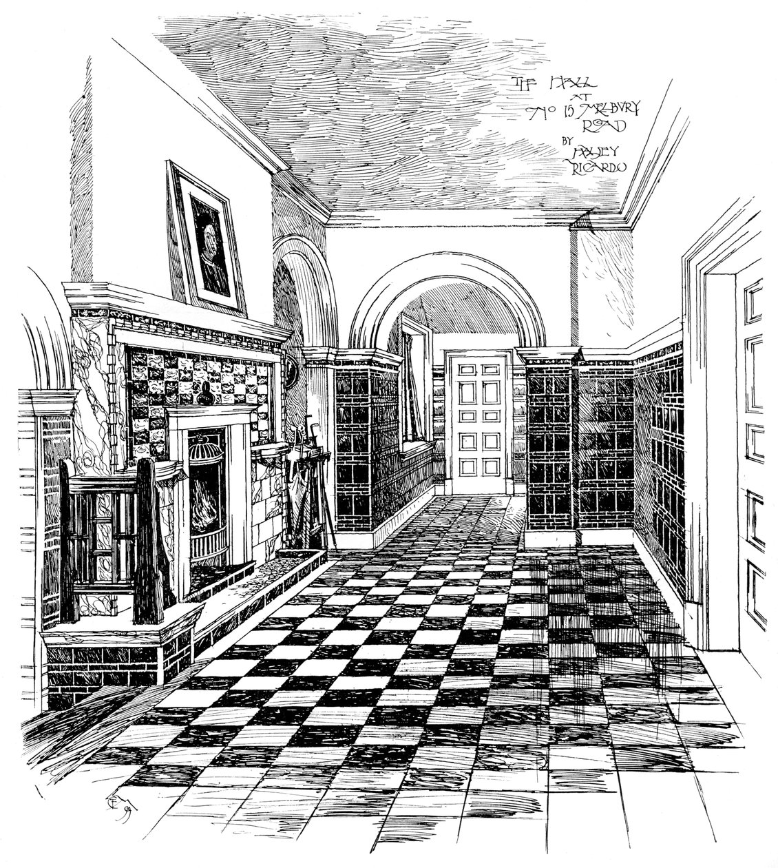 Die Halle, 15, Melbury Road, 1899 von Unbekannt