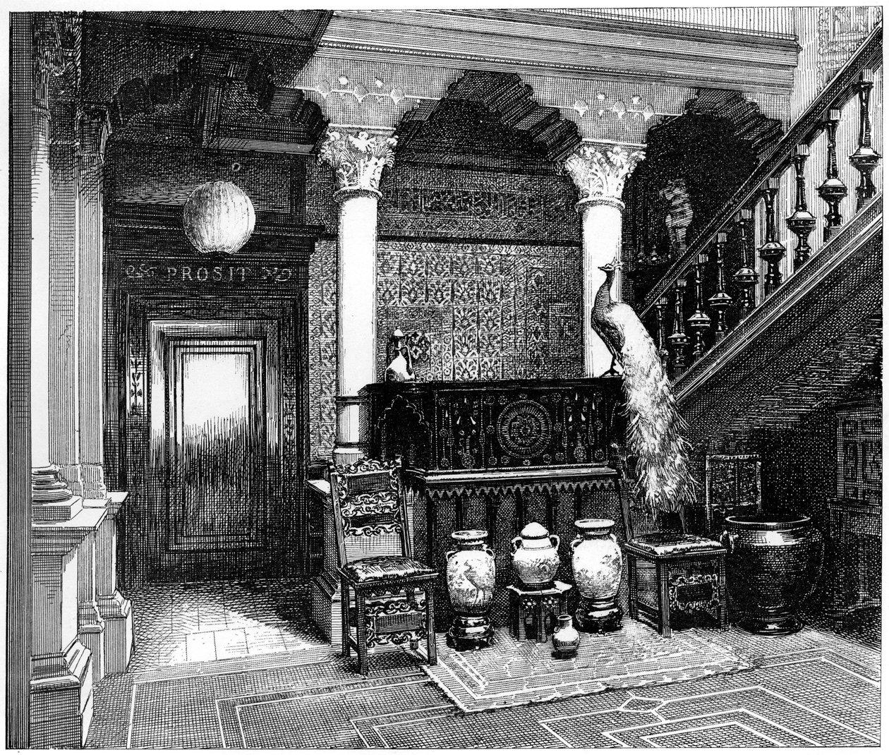 Die Halle, um 1880-1882 von Unbekannt