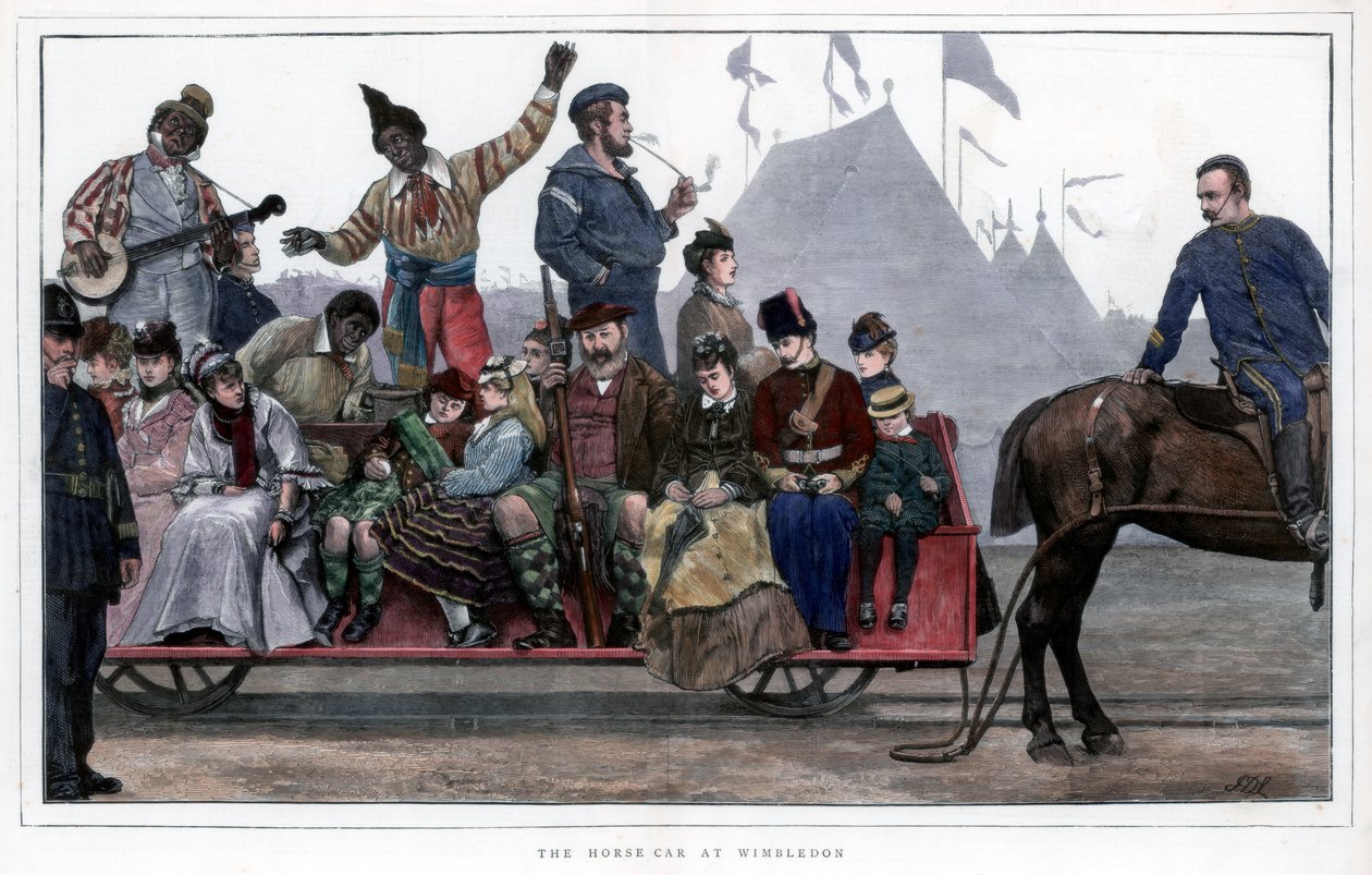 Die Pferdebahn in Wimbledon, 1872 von Unbekannt