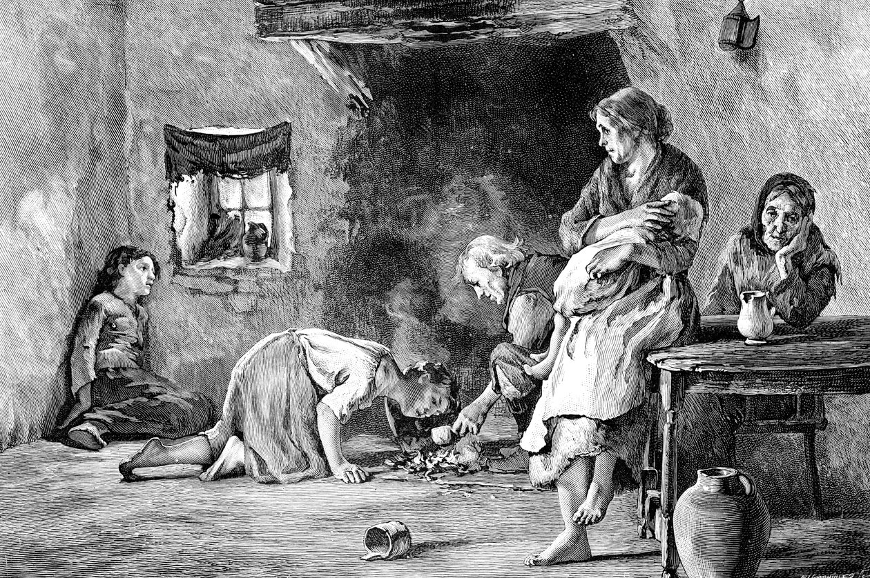 Die irische Hungersnot, 1845-1849, 1900 von Unbekannt