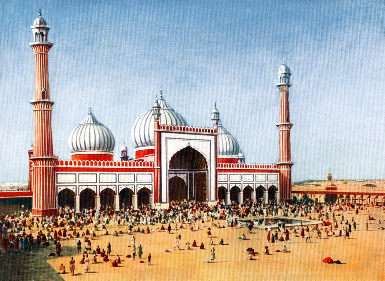 Die Jumma Masjid, Delhi, Indien, frühes 20. Jahrhundert von Unbekannt