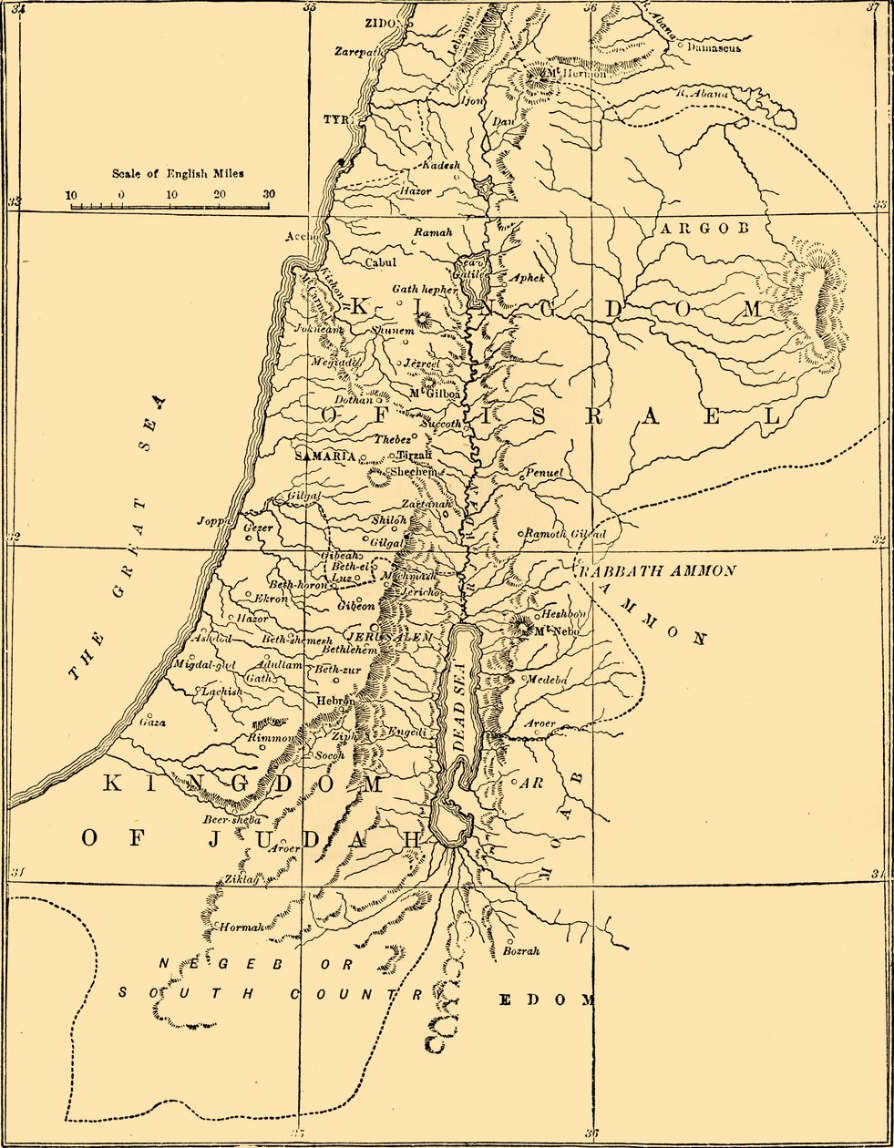 Die Königreiche Juda und Israel, 1890 von Unbekannt